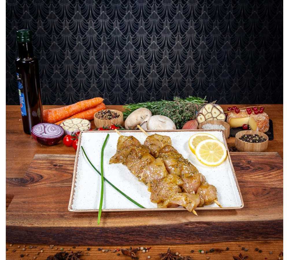 BROCHETTE DE POULET - CURRY, COCO, CITRON