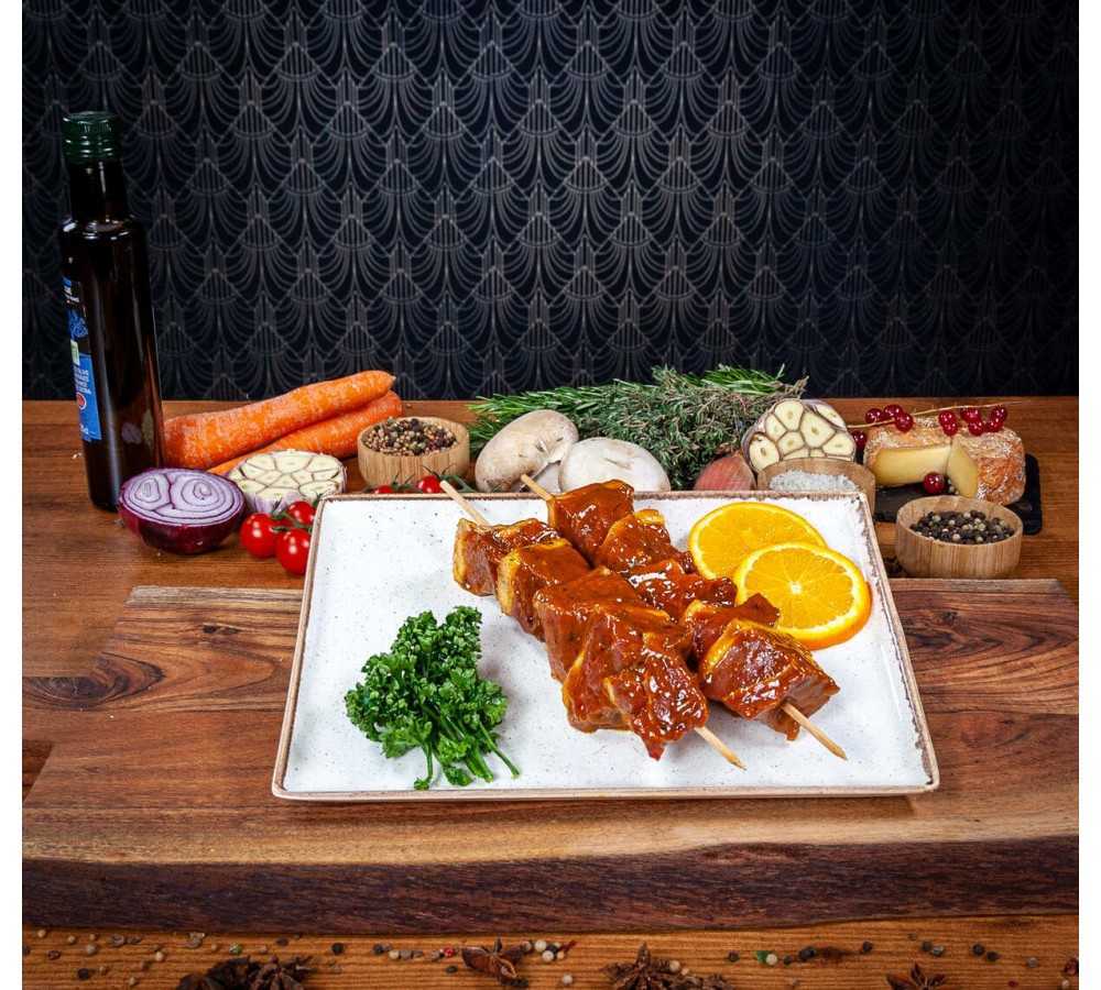 BROCHETTE DE CANARD - MIEL / ABRICOT