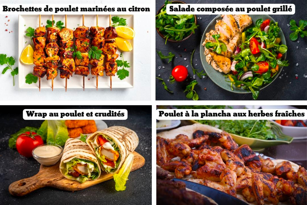 des plats à base de poulet pour l'été