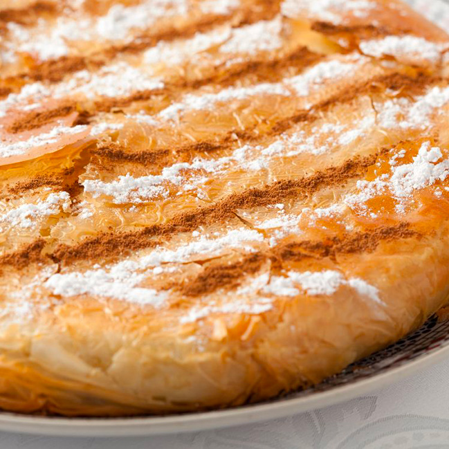 Un pastilla marocaine vue en gros plan