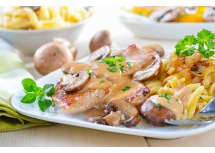 Escalope de veau à la crème