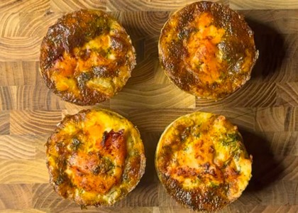 Muffins salés aux pommes de terre, saumon, aneth et citron