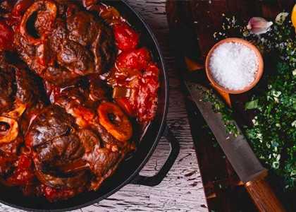 OSSO BUCCO AUX CHAMPIGNONS, CAROTTES